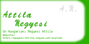 attila megyesi business card